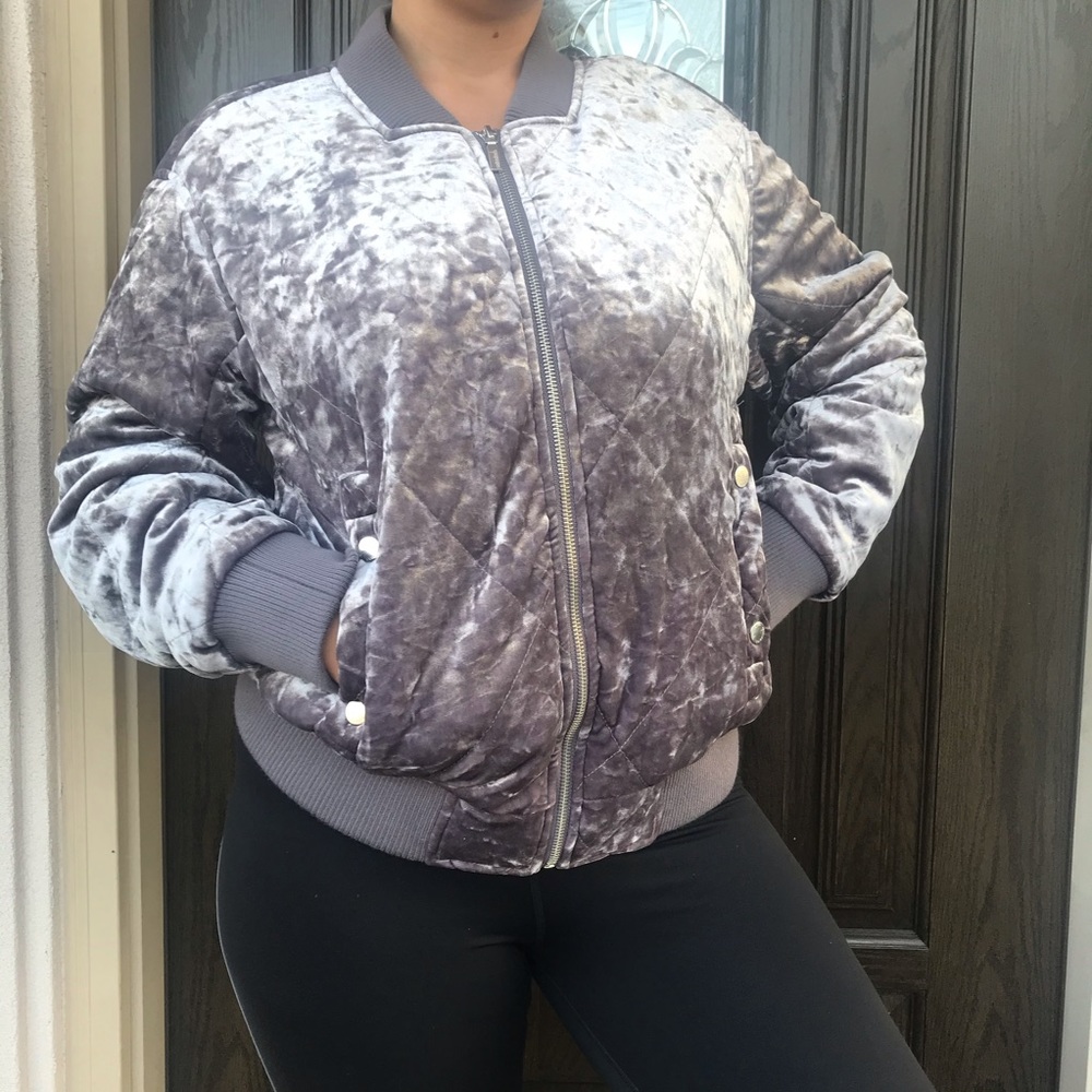 Gray Bomber Jacket
